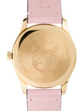 Gucci G Timeless Quartz Mother of Pearl Dial Pink Leather Strap Watch For Women -  YA1264132