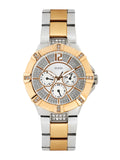 Guess Vista Analog Diamonds Silver Dial Two Tone Steel Strap Watch for Women - W0024L1