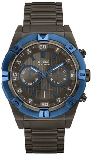 Guess Sport Analog Grey Dial Grey Steel Strap Watch for Men - W0377G5