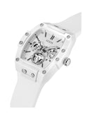 Guess Phoenix Multifunction White Dial White Rubber Strap Watch for Men - GW0203G2