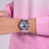 Guess Fusion Chronograph Pink Dial Pink Leather Strap Watch for Women - GW0553L5