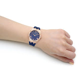 Guess Cosmo Diamonds Blue Blue Dial Blue Silicone Strap Watch for Women - GW0034L4