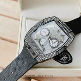 Guess Phoenix Multifunction Silver Dial Black Silicone Strap Watch For Men - GW0048G1