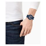 Guess Delta Blue Dial Blue Silicone Strap Watch for Men - GW0051G3