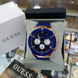 Guess Poseidon Blue Dial Blue Rubber Strap Watch for Men - GW0057G2