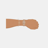 Guess Raven Diamonds Rose Gold Dial Rose Gold Steel Strap Watch for Women - GW0104L3