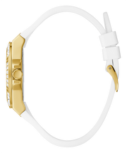 Guess Marina Multifunction White Dial White Rubber Strap Watch for Women - W1025L5