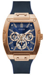 Guess Phoenix Multifunction Blue Dial Blue Rubber Strap Watch for Men - GW0202G4