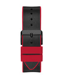 Guess Phoenix Multifunction Black Dial Black & Red Rubber Strap Watch for Men - GW0202G7