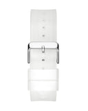 Guess Phoenix Multi Function Silver Dial White Rubber Strap Watch for Men - GW0203G1