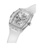 Guess Phoenix Multi Function Silver Dial White Rubber Strap Watch for Men - GW0203G1