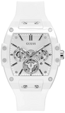 Guess Phoenix Multifunction White Dial White Rubber Strap Watch for Men - GW0203G2