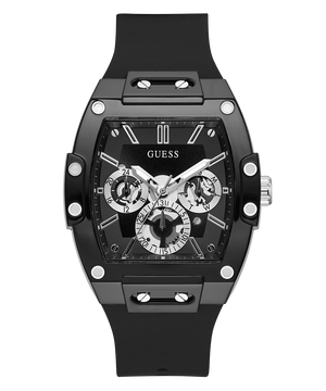 Guess Phoenix Multifunction Black Dial Black Rubber Strap Watch for Men - GW0203G3