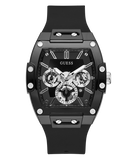 Guess Phoenix Multifunction Black Dial Black Rubber Strap Watch for Men - GW0203G3