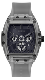 Guess Phoenix Multifunction Black Dial Grey Silicone Strap Watch For Men - GW0203G9