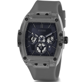 Guess Phoenix Multifunction Black Dial Grey Silicone Strap Watch For Men - GW0203G9