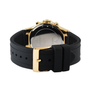 Guess Moonlight Crystals Silver Dial Black Silicone Strap Watch For Women - GW0257L1