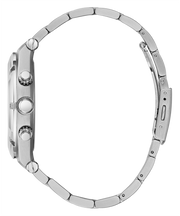 Guess Continental Silver Dial Silver Steel Strap Watch for Men - GW0261G1