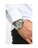 Guess Continental Silver Dial Silver Steel Strap Watch for Men - GW0261G1