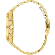 Guess Continental Diamonds Gold Dial Gold Steel Strap Watch for Men - GW0261G2