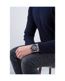 Guess Navigator Chronograph Blue Dial Blue Rubber Strap Watch for Men - GW0264G4