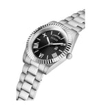 Guess Connoisseur Black Dial Silver Steel Strap Watch for Men - GW0265G1