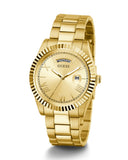 Guess Connoisseur Gold Dial Gold Steel Strap Watch for Men - GW0265G2