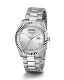 Guess Connoisseur Silver Dial Silver Steel Strap Watch for Men - GW0265G6