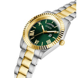 Guess Connoisseur Green Dial Two Tone Steel Strap Watch for Men - GW0265G8