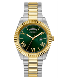 Guess Connoisseur Green Dial Two Tone Steel Strap Watch for Men - GW0265G8