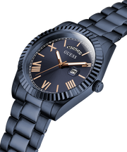 Guess Connoisseur Quartz Blue Dial Blue Steel Strap Watch For Men - GW0265G9