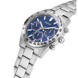 Guess Altitude Chronograph Blue Dial Silver Steel Strap Watch for Men - GW0329G1