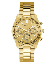 Guess Analog Chronograph Gold Dial Gold Steel Strap Watch for Men - GW0329G3