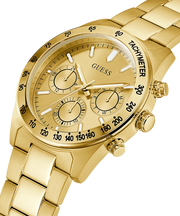 Guess Analog Chronograph Gold Dial Gold Steel Strap Watch for Men - GW0329G3