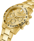 Guess Analog Chronograph Gold Dial Gold Steel Strap Watch for Men - GW0329G3