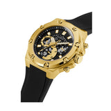 Guess Third Gear Multifunction Black Dial Black Rubber Strap Watch for Men - GW0334G2