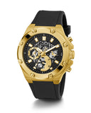 Guess Third Gear Multifunction Black Dial Black Rubber Strap Watch for Men - GW0334G2