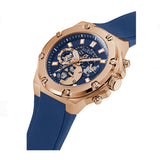 Guess Third Gear Analog Blue Dial Blue Rubber Strap Watch for Men - GW0334G3