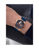 Guess Third Gear Analog Blue Dial Blue Rubber Strap Watch for Men - GW0334G3