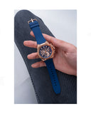 Guess Third Gear Analog Blue Dial Blue Rubber Strap Watch for Men - GW0334G3