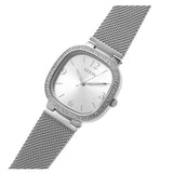 Guess Tapestry Diamonds Silver Dial Silver Mesh Bracelet Watch for Women - GW0354L1