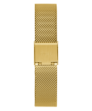 Guess Quartz Red Dial Gold Mesh Strap Watch For Women - GW0354L4