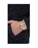 Guess Tailor Multifunction Gold Dial Gold Mesh Bracelet Watch for Men - GW0368G2