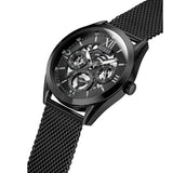 Guess Analog Multifunction Black Dial Black Mesh Bracelet Watch for Men - GW0368G3