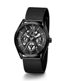 Guess Analog Multifunction Black Dial Black Mesh Bracelet Watch for Men - GW0368G3