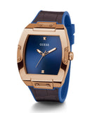 Guess Phoenix Blue Dial Brown Leather Strap Watch for Men - GW0386G2