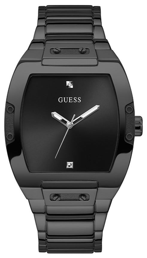 Guess Trend Black Dial Black Steel Strap Watch for Men