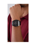 Guess Trend Black Dial Black Steel Strap Watch for Men - GW0387G3