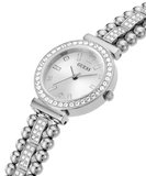 Guess Gala Diamonds Silver Dial Silver Steel Strap Watch for Women - GW0401L1