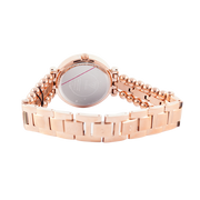 Guess Gala Diamonds Silver Dial Gold Steel Strap Watch for Women - GW0401L3